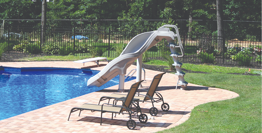 pool deep end with diving board