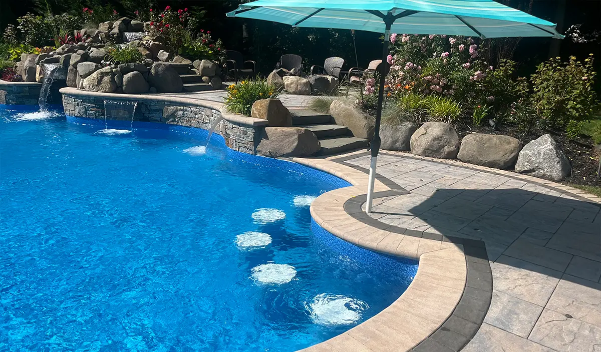 Rock Waterfall With Grotto