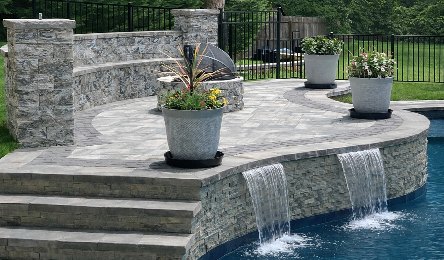 Raised Wall Patio and Bench Seating